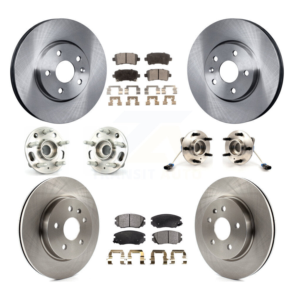 Kit de rotor et de plaquettes de frein à disque, roulement de moyeu avant et arrière (10 pièces) pour Buick Allur 2010