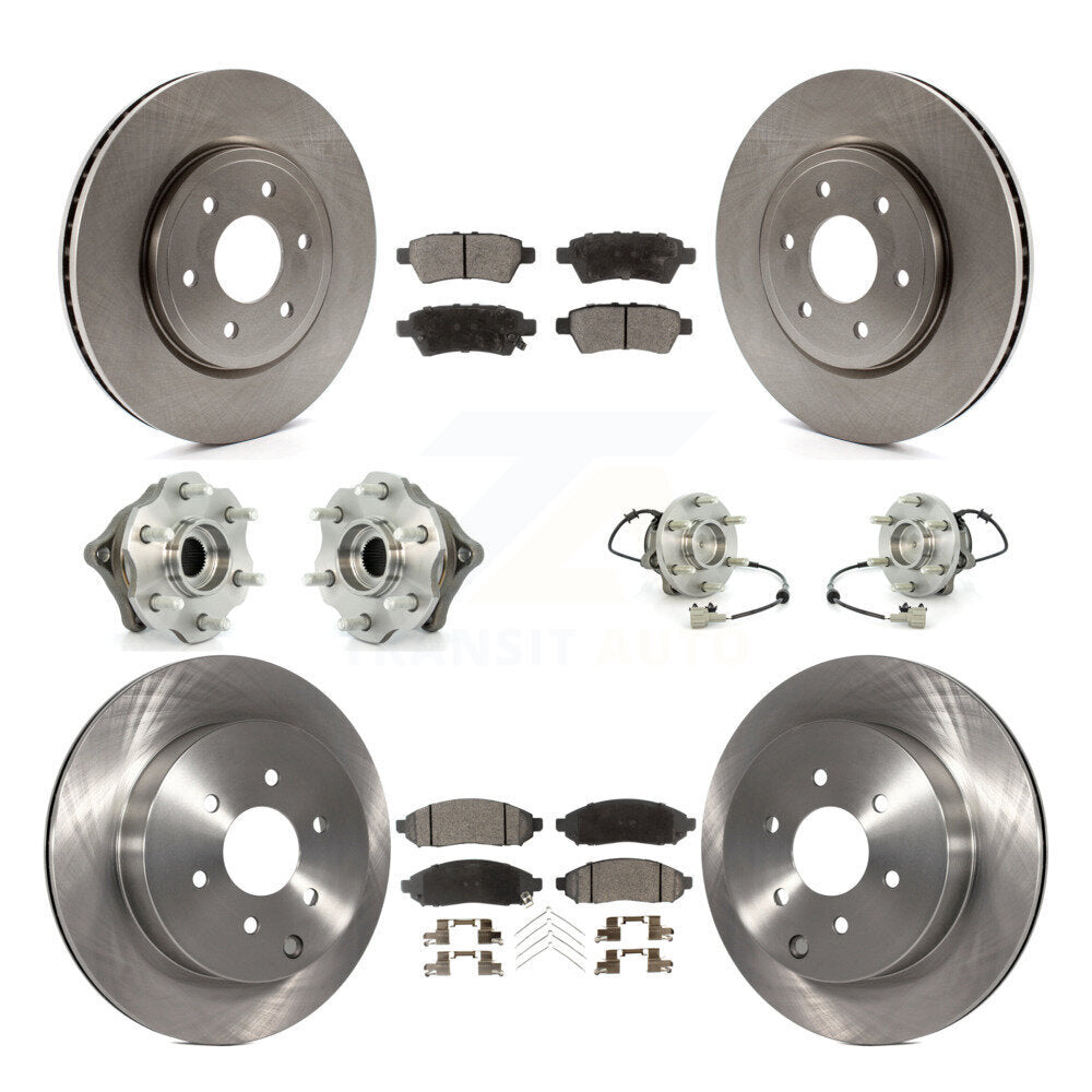 Kit de rotor et de plaquettes de frein à disque, roulement de moyeu avant et arrière (10 pièces) pour Nissan Pathfinde