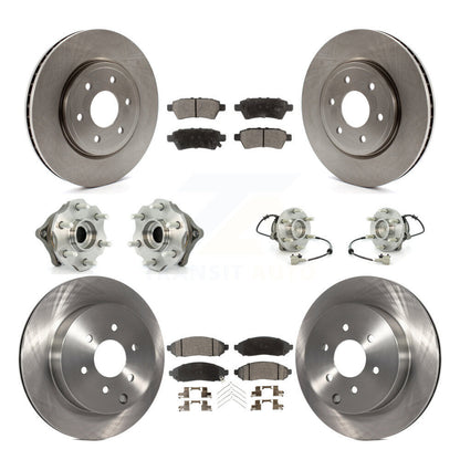 Kit de rotor et de plaquettes de frein à disque, roulement de moyeu avant et arrière (10 pièces) pour Nissan Pathfinde