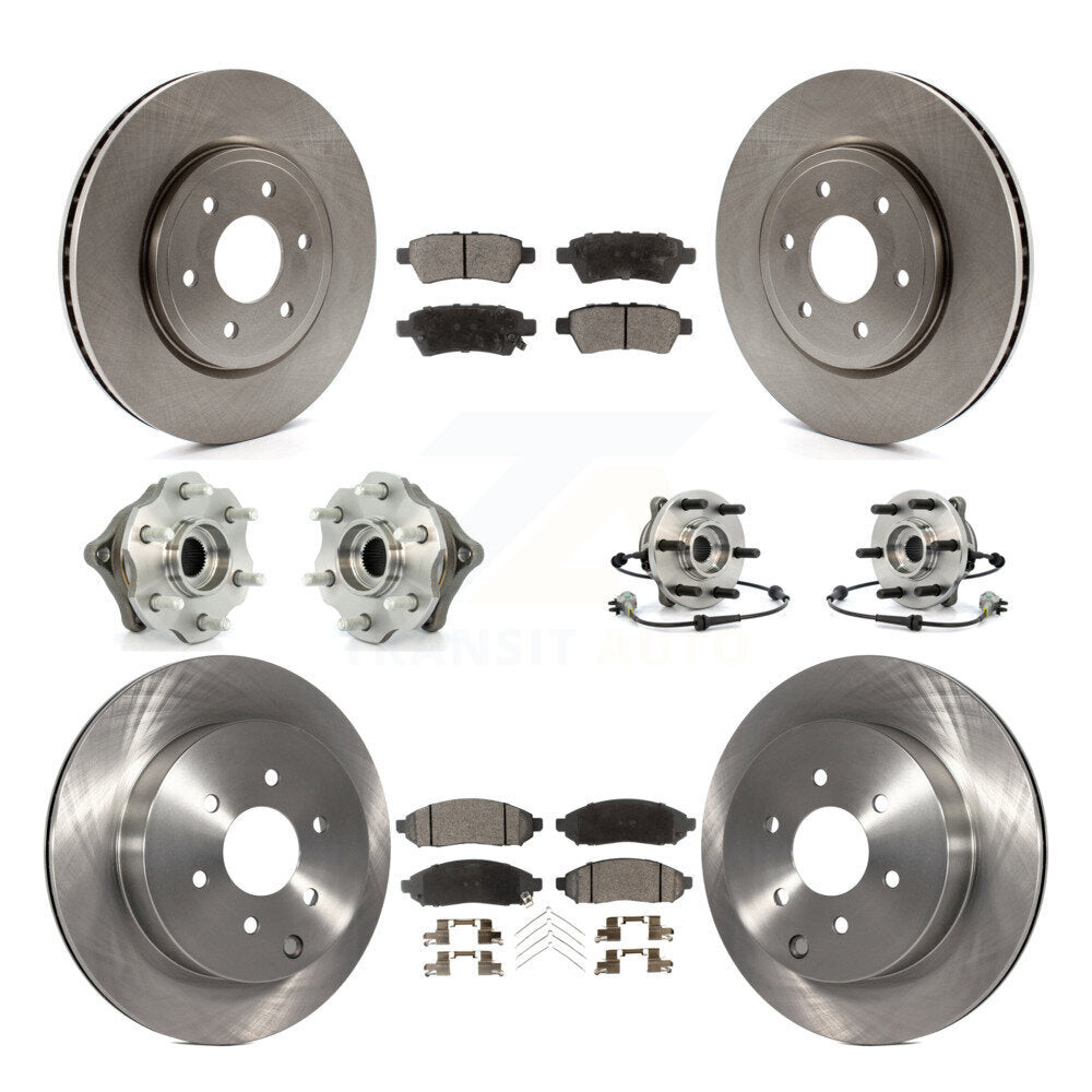 Kit de rotor et de plaquettes de frein à disque, roulement de moyeu avant et arrière (10 pièces) pour Nissan Pathfinde
