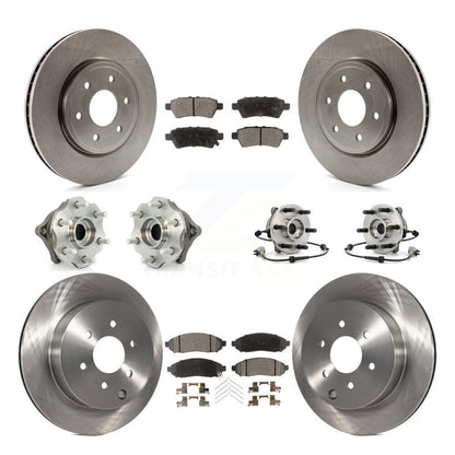 Kit de rotor et de plaquettes de frein à disque, roulement de moyeu avant et arrière (10 pièces) pour Nissan Pathfinde