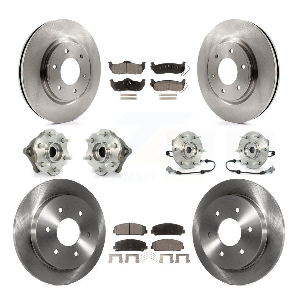 Kit de rotors et plaquettes de frein à disque, roulements de moyeu avant et arrière (10 pièces) pour Nissan Armada