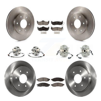 Kit de Rotor et de plaquettes de frein, roulement de moyeu avant et arrière (10 pièces) pour Nissan Pathfinder Armad