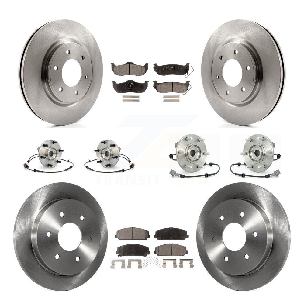 Kit de Rotor et de plaquettes de frein, roulement de moyeu avant et arrière (10 pièces) pour Nissan Armada INFINIT