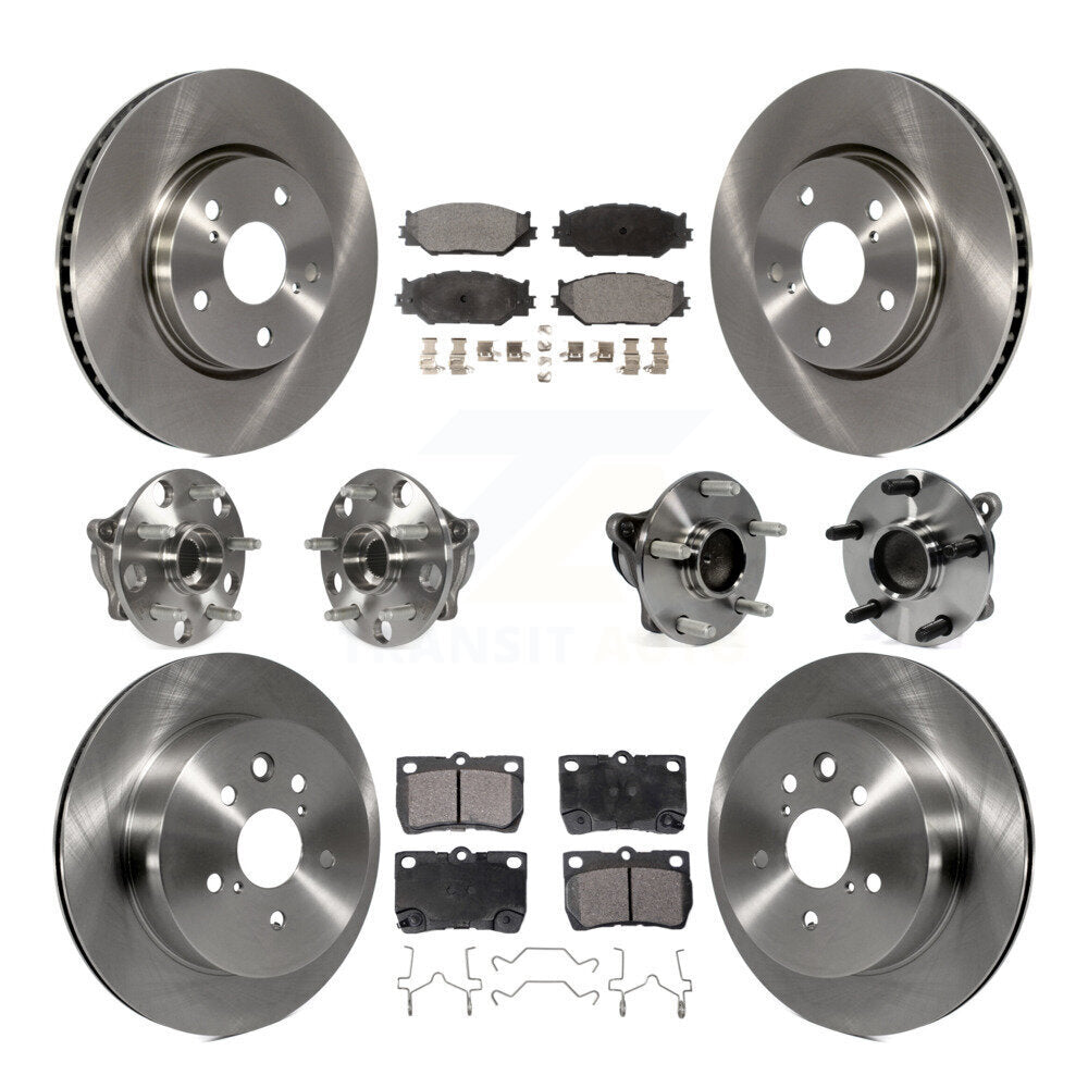 Kit de Rotor et de plaquettes de frein, roulement de moyeu avant et arrière (10 pièces) pour Lexus IS250 C avec RW