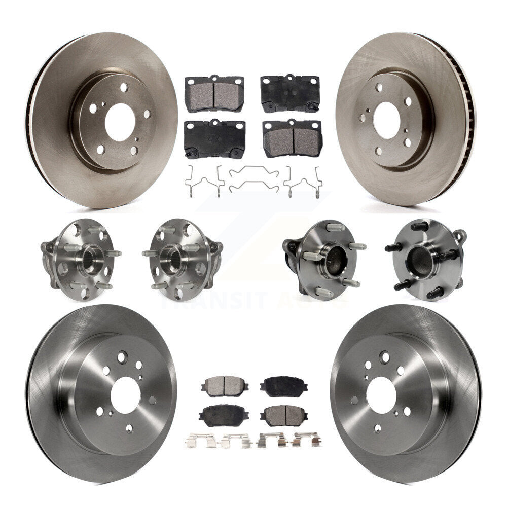 Kit de Rotor et de plaquettes de frein à disque, roulement de moyeu avant et arrière (10 pièces) pour Lexus IS250 GS30