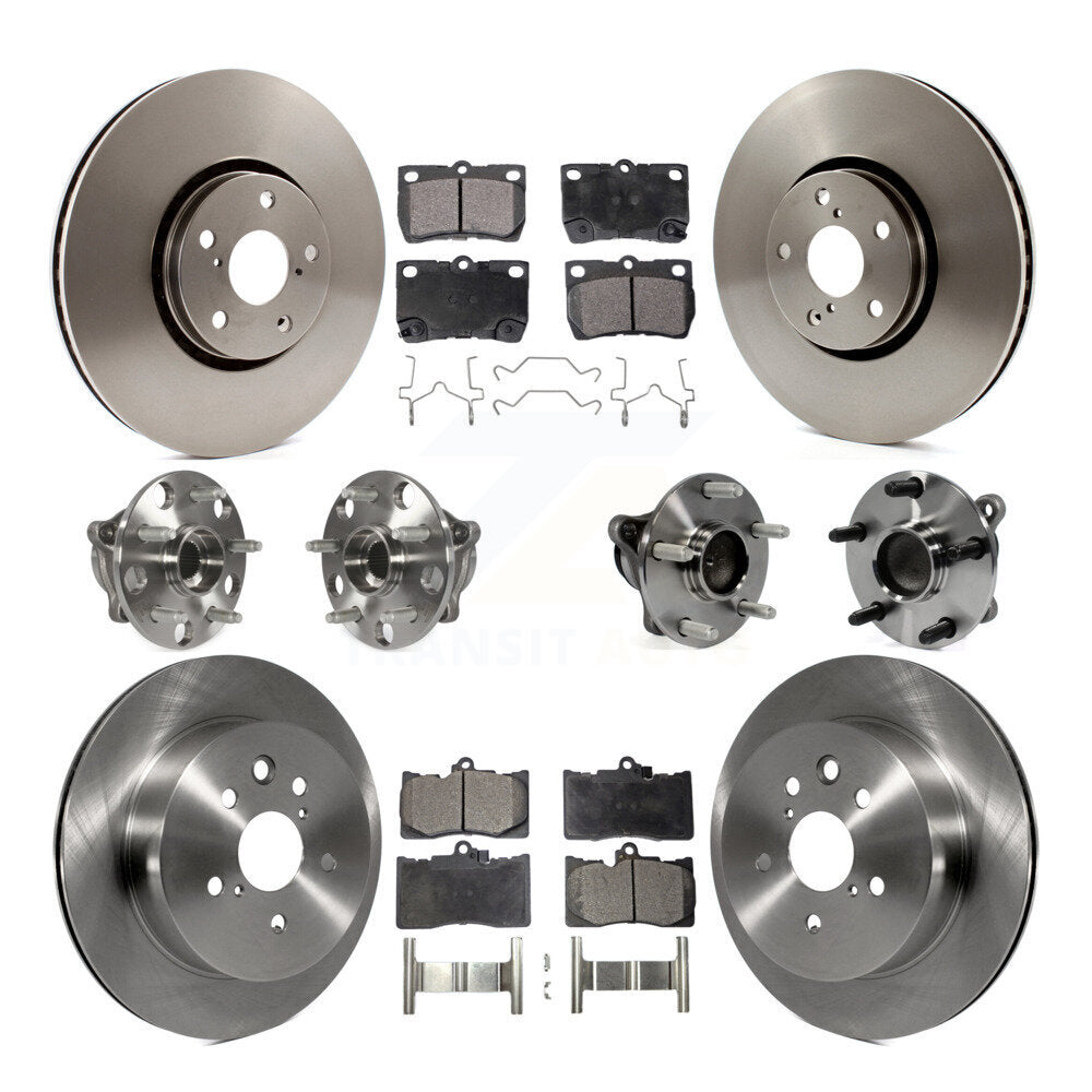 Kit de Rotor et de plaquettes de frein, roulement de moyeu avant et arrière (10 pièces) pour Lexus IS350 GS350 GS450