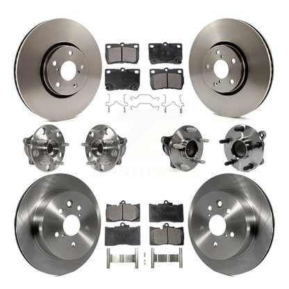 Kit de Rotor et de plaquettes de frein, roulement de moyeu avant et arrière (10 pièces) pour Lexus IS350 GS350 GS450