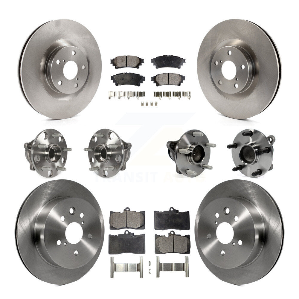 Kit de Rotor et plaquettes de frein, roulement de moyeu avant et arrière (10 pièces) pour Lexus IS350 C F Sport