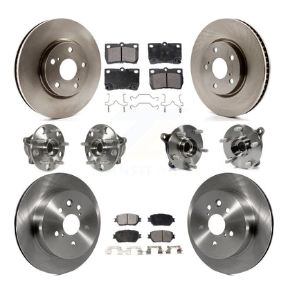 Kit de plaquettes de rotor de frein à disque, roulement de moyeu avant et arrière (10 pièces) pour Lexus GS300 AW 2006