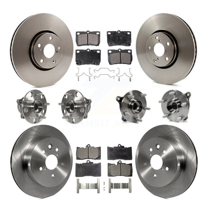 Kit de rotors et plaquettes de frein à disque, roulements de moyeu avant et arrière (10 pièces) pour Lexus IS350