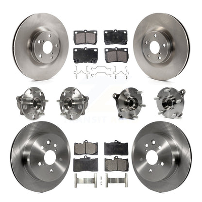 Kit de Rotor et de plaquettes de frein à disque, roulement de moyeu avant et arrière (10 pièces) pour Lexus GS350 IS35