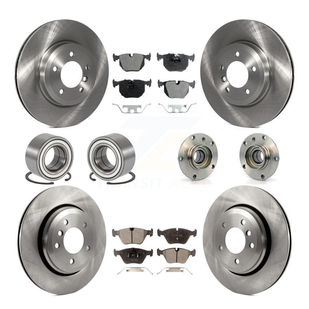 Kit de Rotor de frein à disque et de patins de roulement de moyeu avant et arrière (10 pièces) pour BMW 330Ci 330