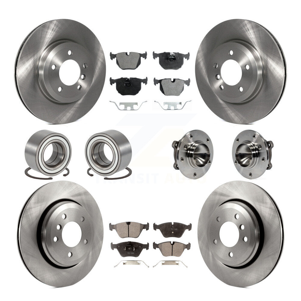 Kit de Rotor de frein à disque et de patins de roulement de moyeu avant et arrière (10 pièces) pour BMW 330C 2006