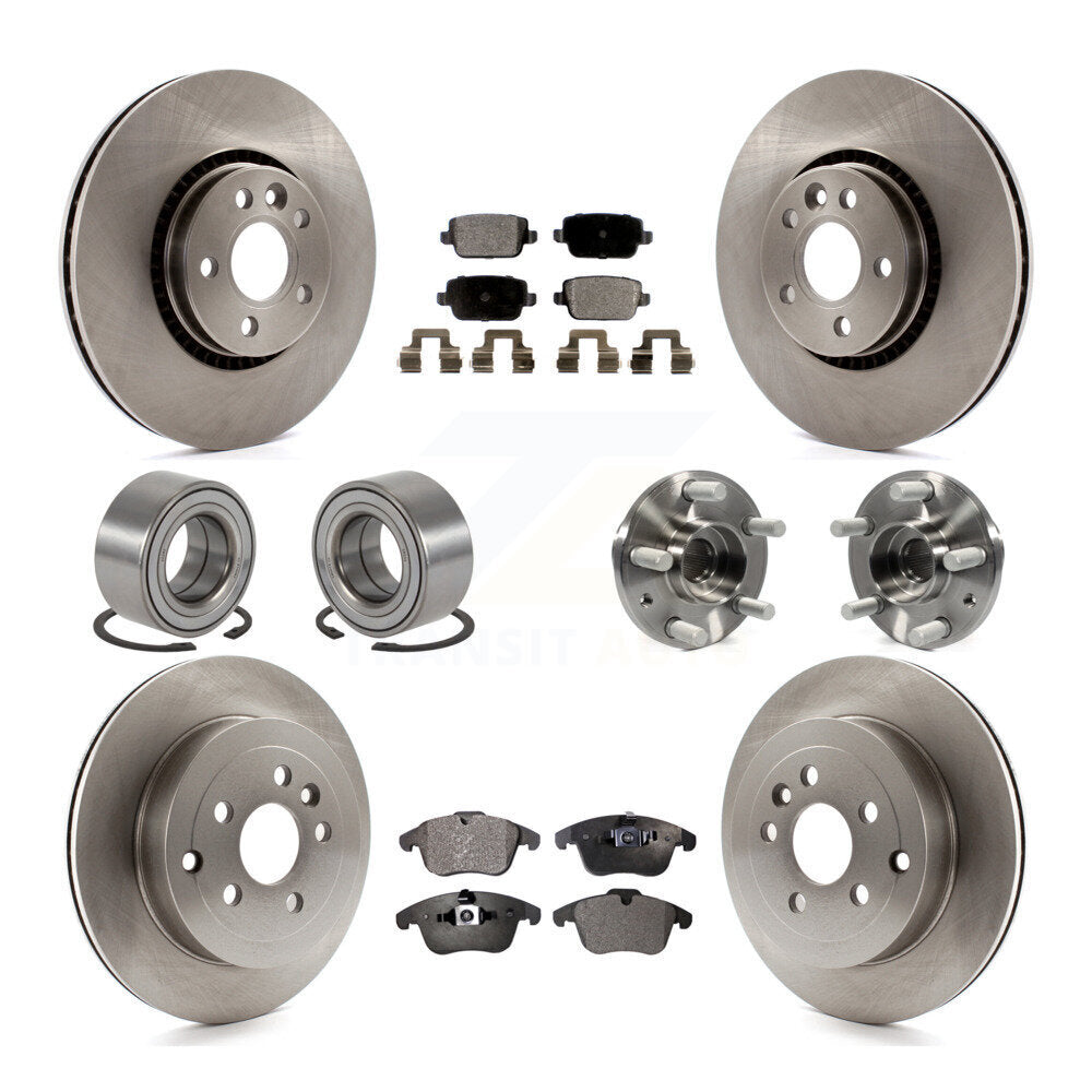 Kit de patins de rotor de frein, roulement de moyeu avant et arrière (10 pièces) pour Land Rover LR 08-11