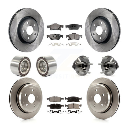 Kit de chaussures de plaquettes de Rotor de frein à disque de roulement de moyeu avant et arrière pour Jeep Grand Cherokee W