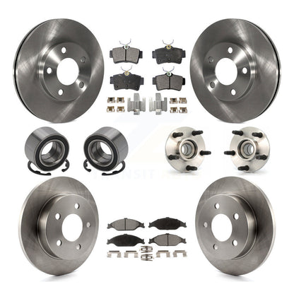 Kit de Rotor de frein à disque et de patins de roulement de moyeu avant et arrière (10 pièces) pour Ford Mustang