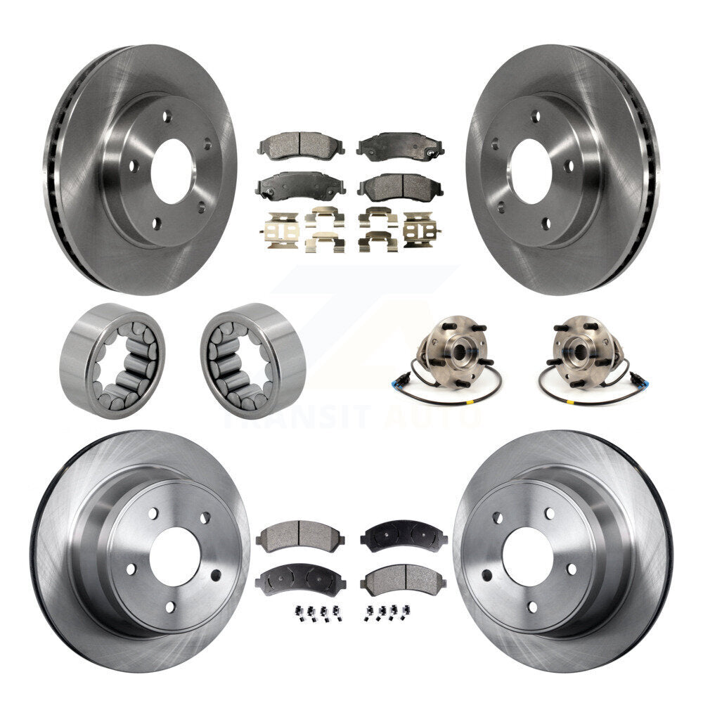 Kit de chaussures de plaquettes de Rotor de frein, roulement de moyeu avant et arrière (10 pièces) pour Chevrolet GMC Blaze