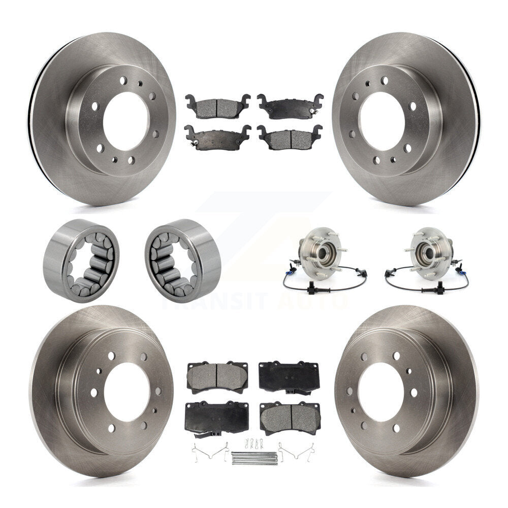 Kit de Rotor de frein et de patins de roulement de moyeu avant et arrière (10 pièces) pour Hummer H 2006 – 2008