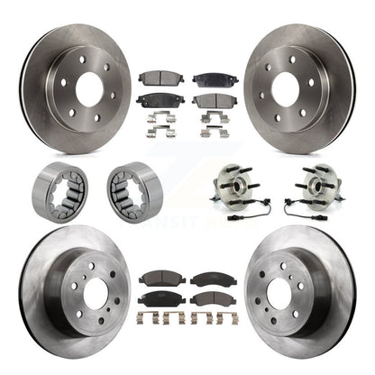 Kit de patins de rotor de frein à disque, roulement de moyeu avant et arrière (10 pièces) pour GMC Sierra 150