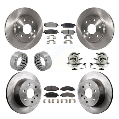 Kit de chaussures de plaquettes de Rotor de frein, roulement de moyeu avant et arrière (10 pièces) pour Chevrolet GMC Sierr