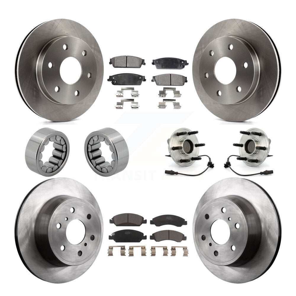 Kit de patins de rotor de frein à disque, roulement de moyeu avant et arrière (10 pièces) pour GMC Sierra 150