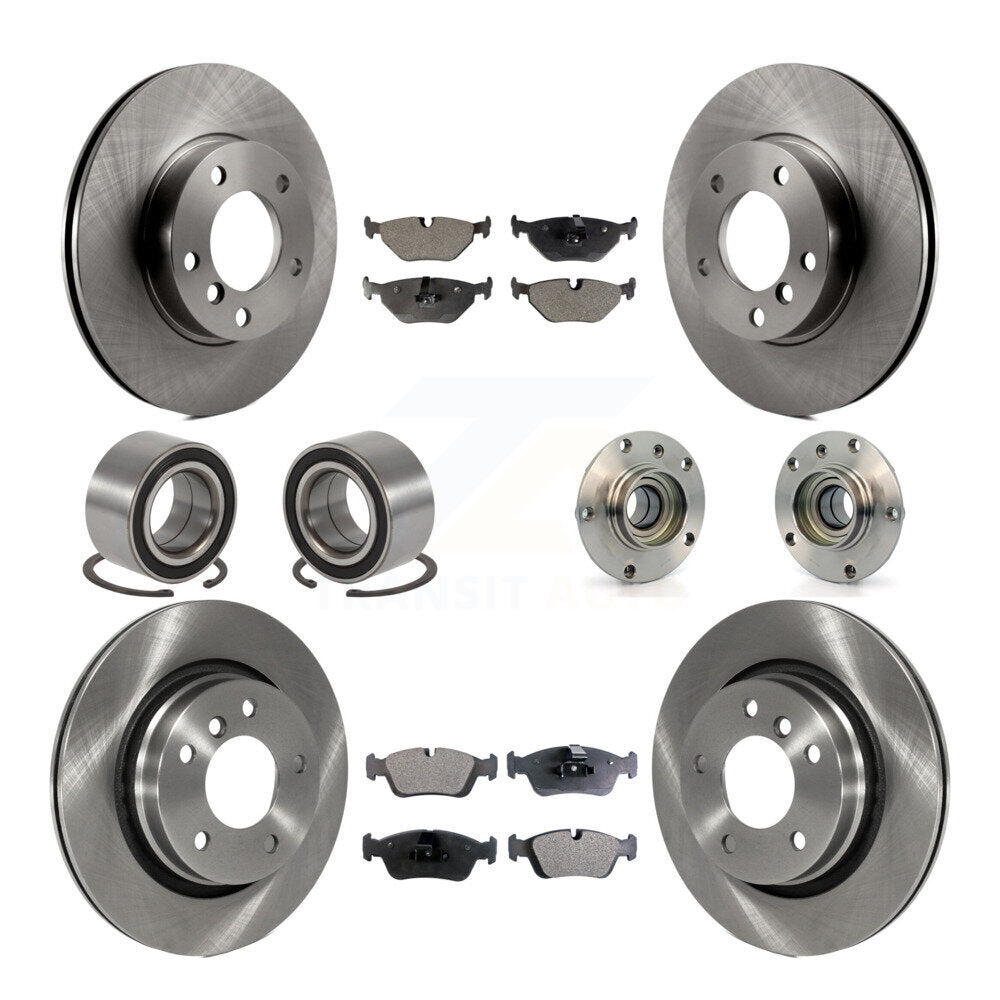 Kit de Rotor de frein à disque et de patins de roulement de moyeu avant et arrière (10 pièces) pour BMW 328i 328i