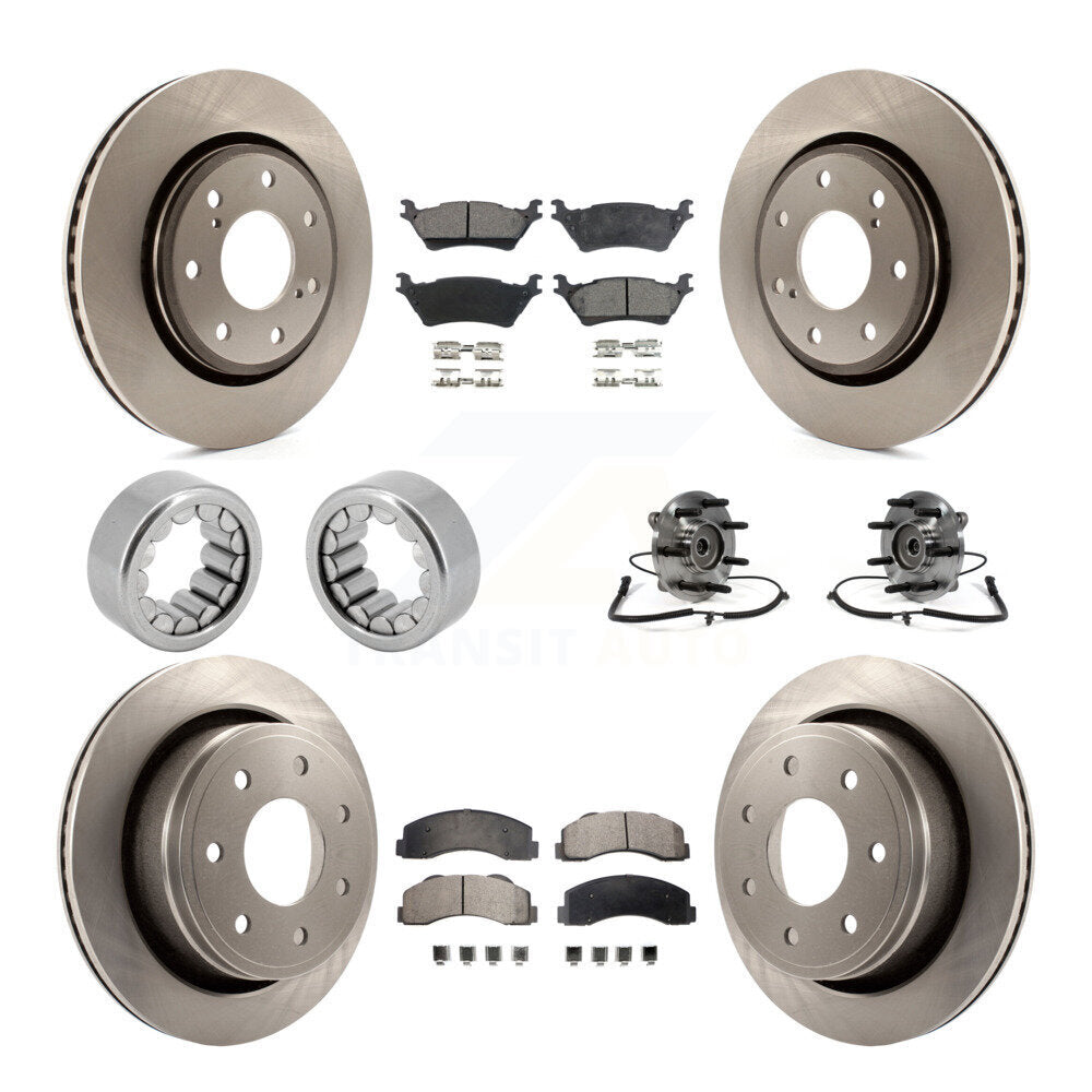 Kit de rotor de frein et patins de frein, roulement de moyeu avant et arrière (10 pièces) pour Ford F-150 4W 2014