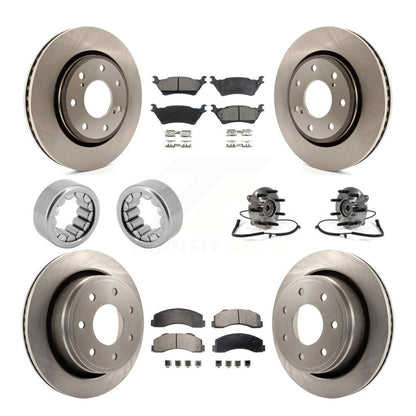 Kit de rotor de frein et patins de frein, roulement de moyeu avant et arrière (10 pièces) pour Ford F-150 4W 2014