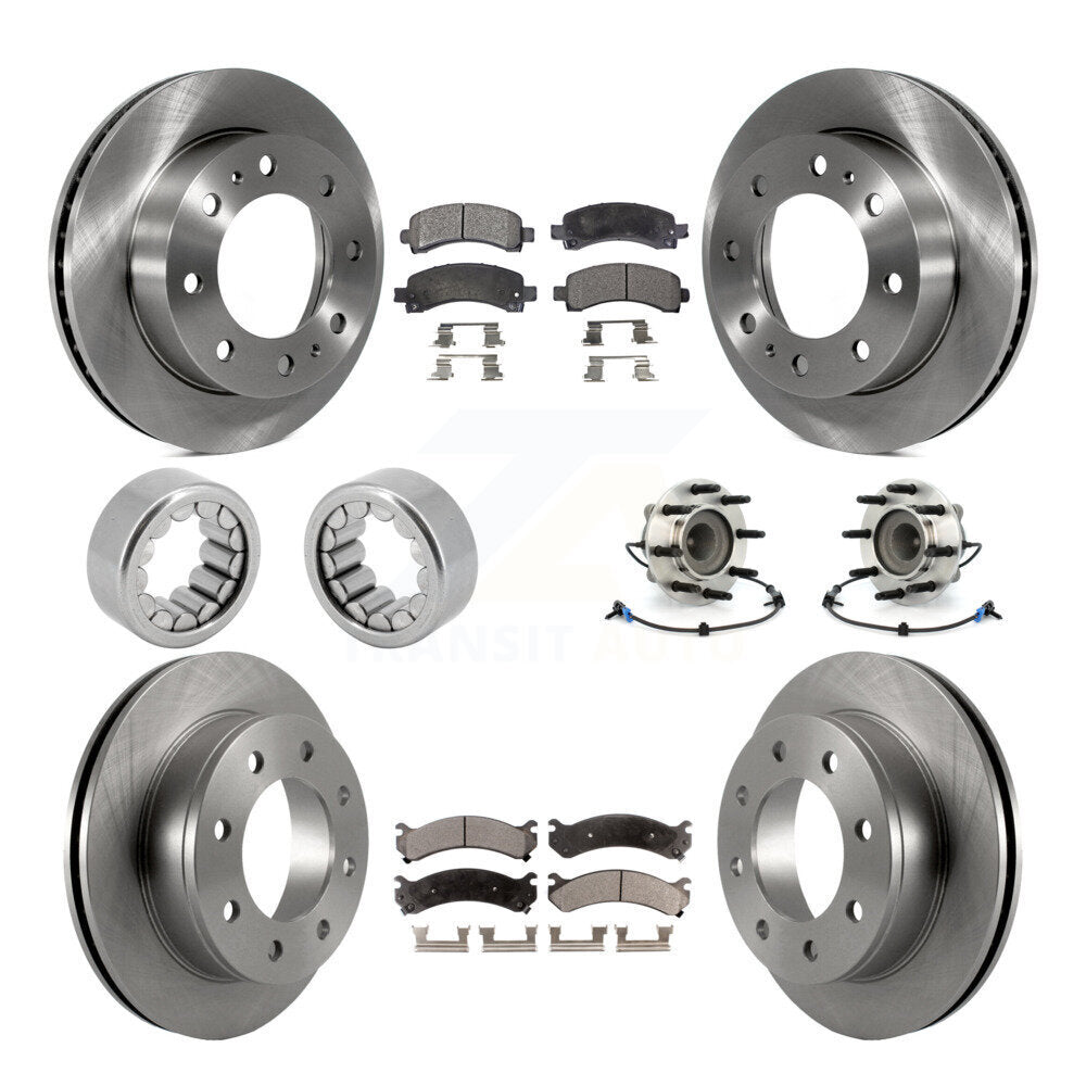 Kit de patins de Rotor de frein, roulement de moyeu avant et arrière (10 pièces) pour Chevrolet Express GM