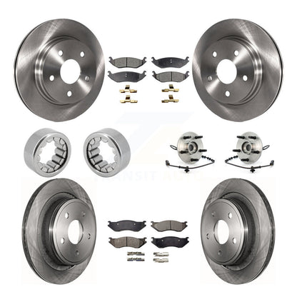 Kit de Rotor de frein à disque et de patins de roulement de moyeu avant et arrière (10 pièces) pour Dodge Ram 150