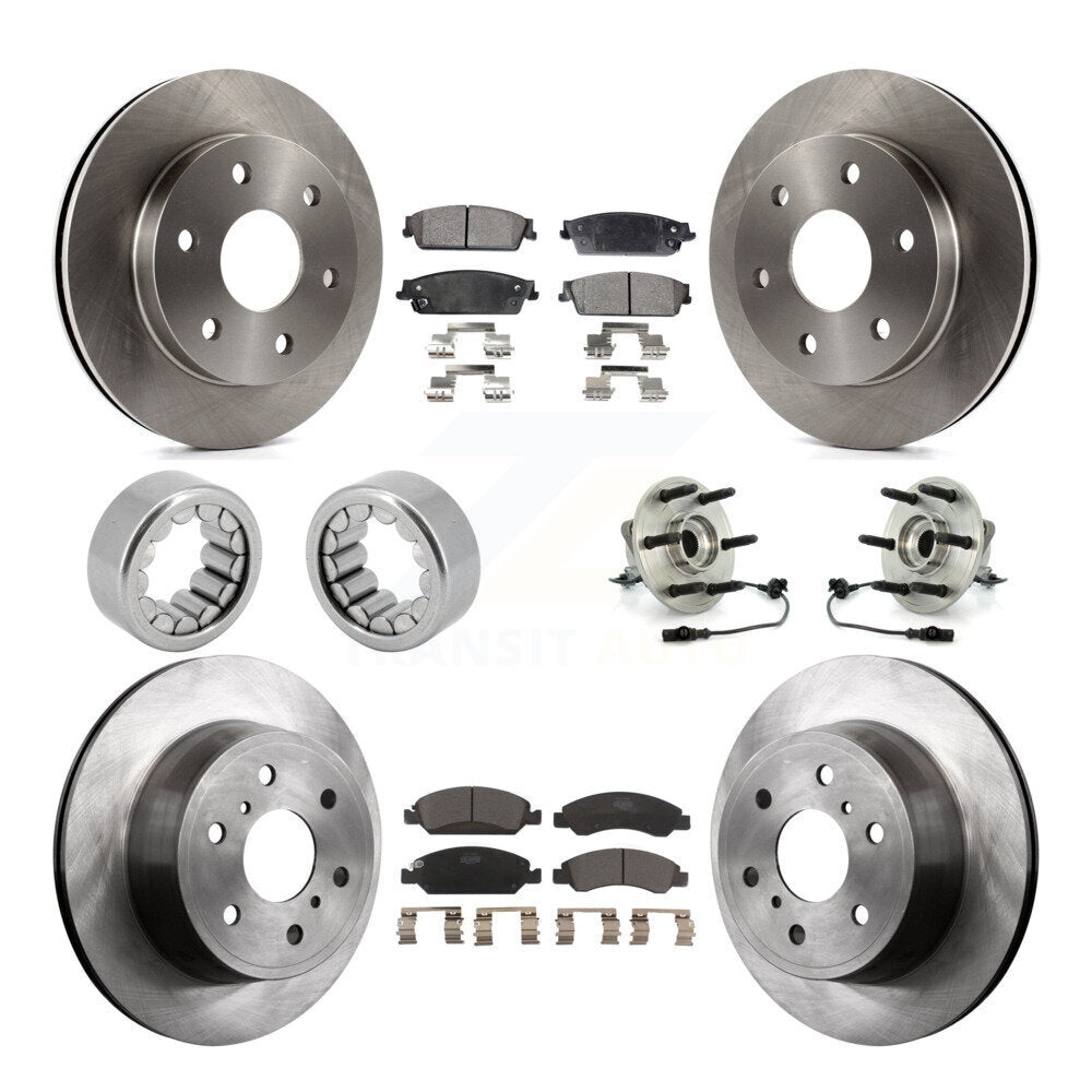 Kit de patins de rotor de frein à disque, roulement de moyeu avant et arrière (10 pièces) pour GMC Sierra 150