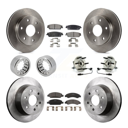 Kit de patins de rotor de frein à disque, roulement de moyeu avant et arrière (10 pièces) pour GMC Sierra 150