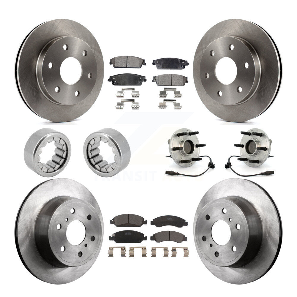 Kit de patins de rotor de frein à disque, roulement de moyeu avant et arrière (10 pièces) pour GMC Sierra 150