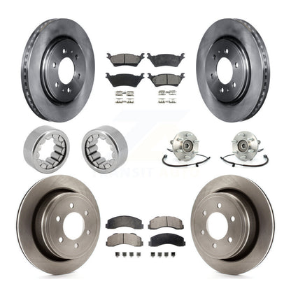 Kit de rotor de frein et patins de frein, roulement de moyeu avant et arrière (10 pièces) pour Ford F-150 4W 2014