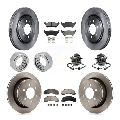 Kit de rotor de frein et patins de frein, roulement de moyeu avant et arrière (10 pièces) pour Ford F-150 RW 2014