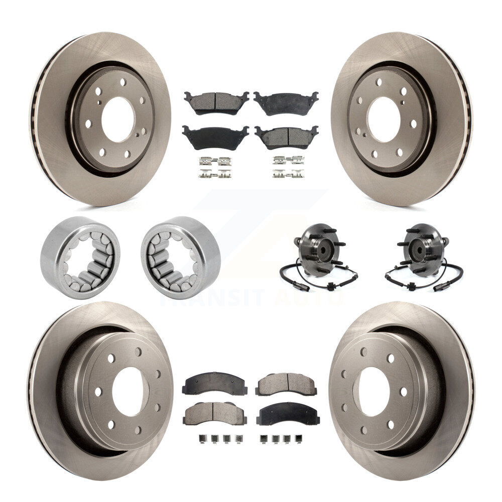 Kit de rotor de frein et patins de frein, roulement de moyeu avant et arrière (10 pièces) pour Ford F-150 RW 2014