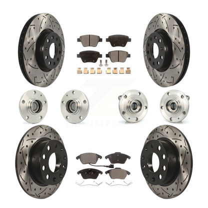 Kit de plaquettes de Rotor de frein, roulement de moyeu avant et arrière (10 pièces) pour Volkswagen Jetta 2.0