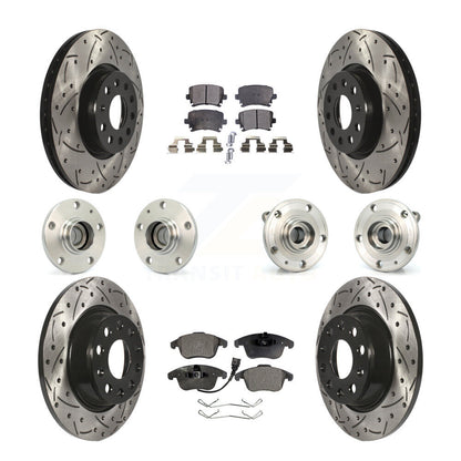 Kit de plaquettes de rotor de frein, roulement de moyeu avant et arrière (10 pièces) pour Volkswagen Tiguan Q