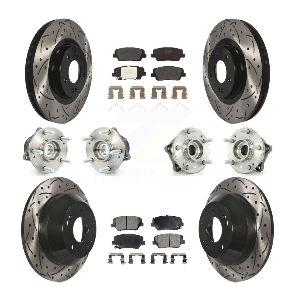 Kit de plaquettes de rotor de frein, roulement de moyeu avant et arrière (10 pièces) pour Kia Sorento FW 14-15