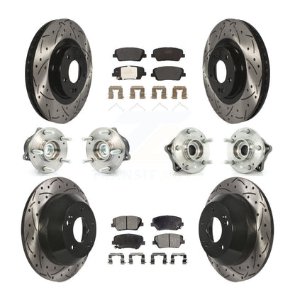 Kit de plaquettes de rotor de frein, roulement de moyeu avant et arrière (10 pièces) pour Kia Sorento FW 14-15