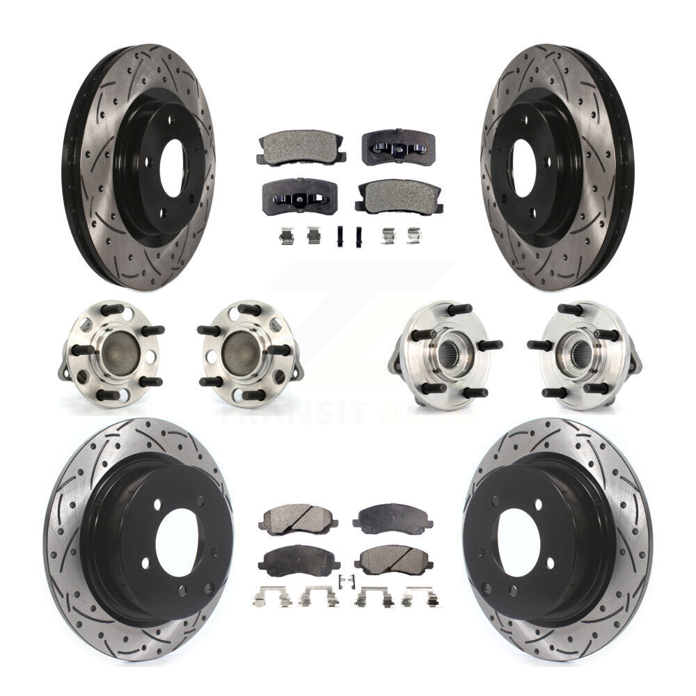 Kit de plaquettes de rotor de frein, roulement de moyeu avant et arrière (10 pièces) pour Chrysler Sebring 20