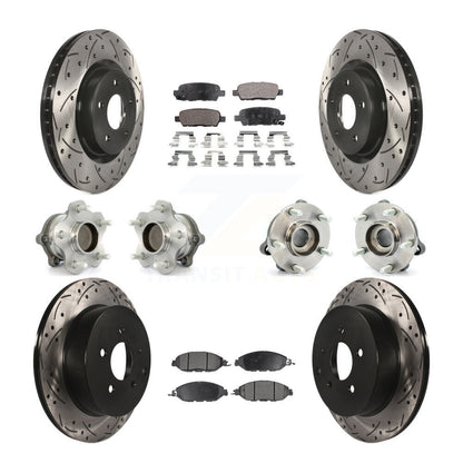 Kit de plaquettes de Rotor de frein, roulement de moyeu avant et arrière (10 pièces) pour Nissan Pathfinder FW