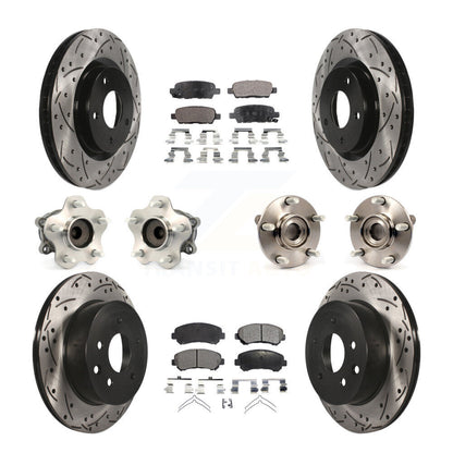 Kit de plaquettes de Rotor de frein revêtues de roulement de moyeu avant et arrière (10 pièces) pour Nissan Rogue Selec
