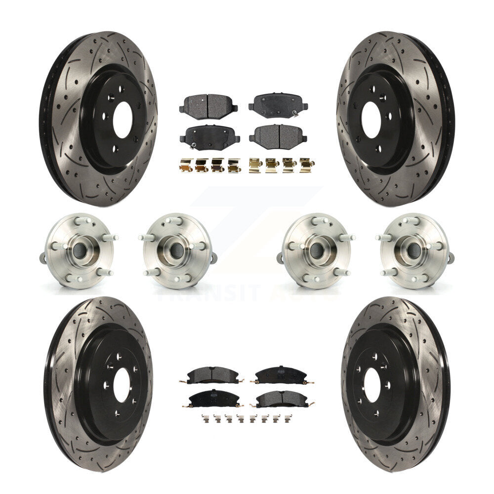 Kit de plaquettes de Rotor de frein revêtues de roulement de moyeu avant et arrière (10 pièces) pour Ford Explorer Spor