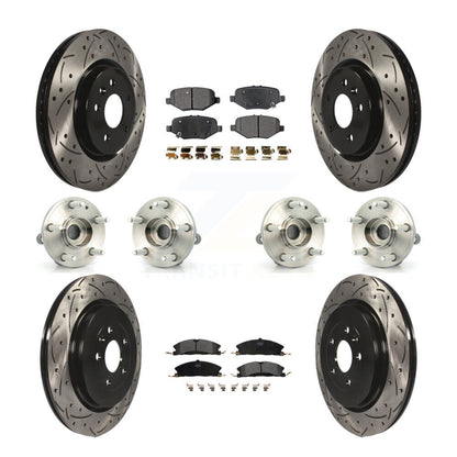 Kit de plaquettes de Rotor de frein revêtues de roulement de moyeu avant et arrière (10 pièces) pour Ford Explorer Spor