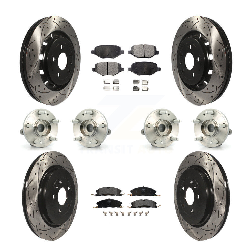 Kit de plaquettes de rotor de frein, roulement de moyeu avant et arrière (10 pièces) pour Ford Explorer Polic