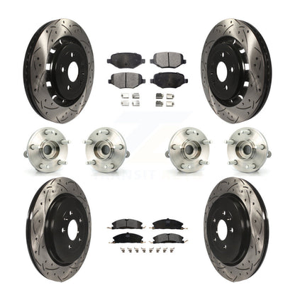 Kit de plaquettes de rotor de frein, roulement de moyeu avant et arrière (10 pièces) pour Ford Explorer Polic