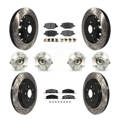 Kit de plaquettes de rotor de frein à disque revêtues de roulement de moyeu avant et arrière (10 pièces) pour Ford Explore