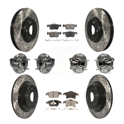 Kit de plaquettes de Rotor de frein revêtues de roulement de moyeu avant et arrière (10 pièces) pour Ford Fusion Lincol